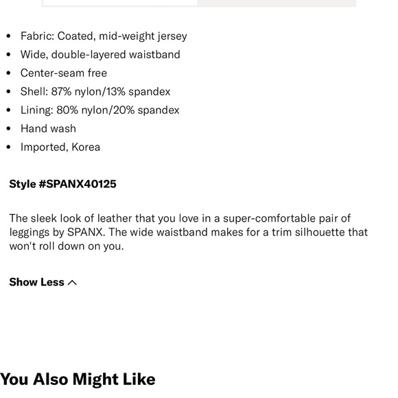 Spanx faux leather leggings - Picture 2 of 5